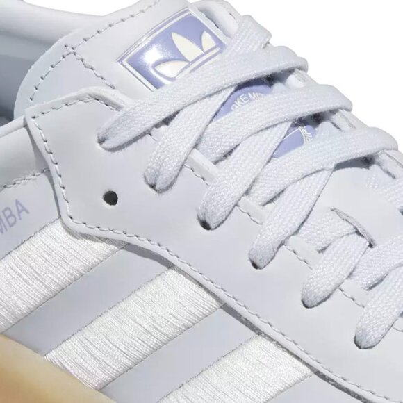 Adidas Sambae Halo Blue White Metallic Leather Sneaker Shoe Size 7 NEW WITH TAG - Picture 5 of 6